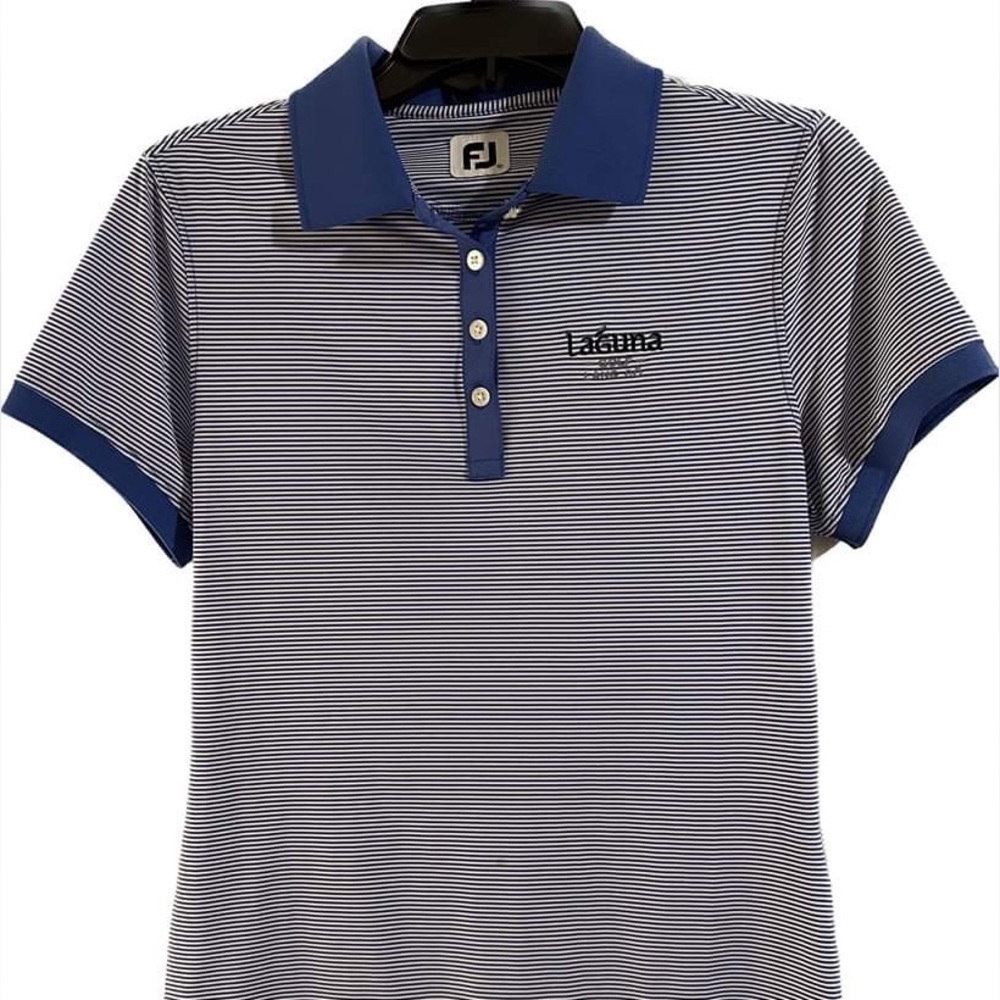 EUC women’s FootJoy golf top, with multiple logos and soft feel